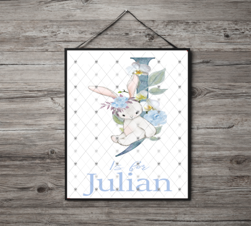 Animal Initial Name Print, Letter J Custom Print, Letter J - Click Image to Close